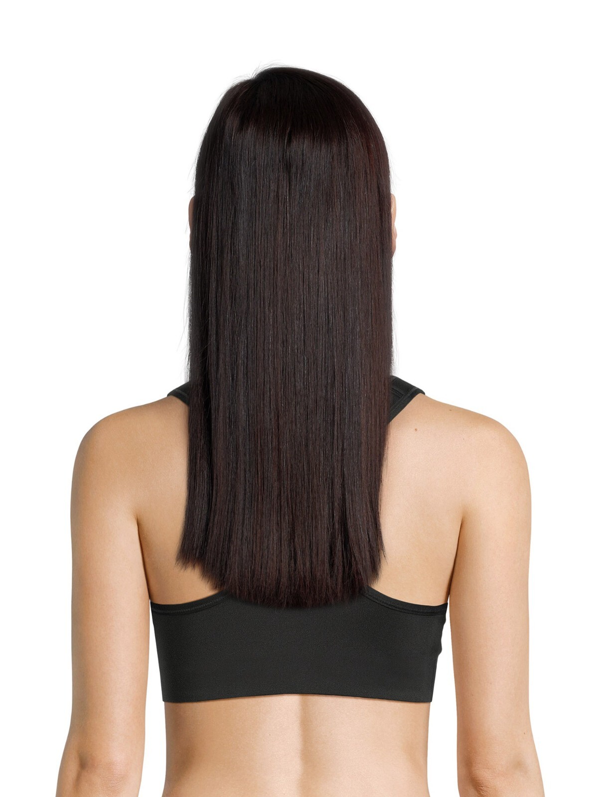 Avia Sports Bra Womens Large Black Support Racerback Scoop Neck Pullover Stretch