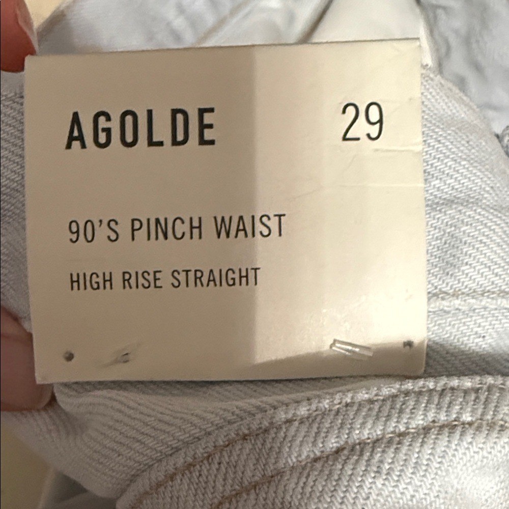 NWT AGOLDE 90’s Pinch Waist High Rise Straight Jean in Haze Size 29