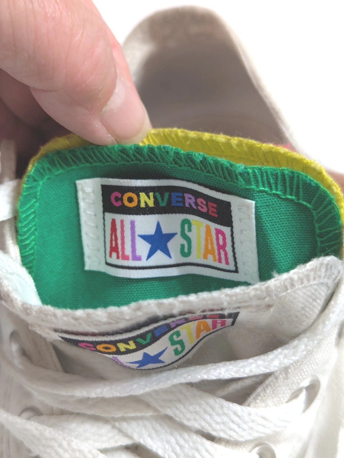 Sneakers Converse All Stars RAINBOW TONGUES Low Top Unisex Shoes Sz W8 M6 Pride