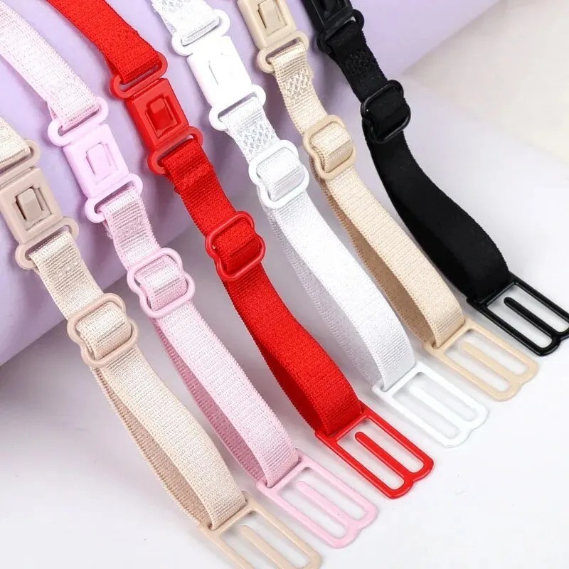 6pc Bra Strap Holder Nonslip Elastic Adjustable Band Strap Racer Back Clip Women