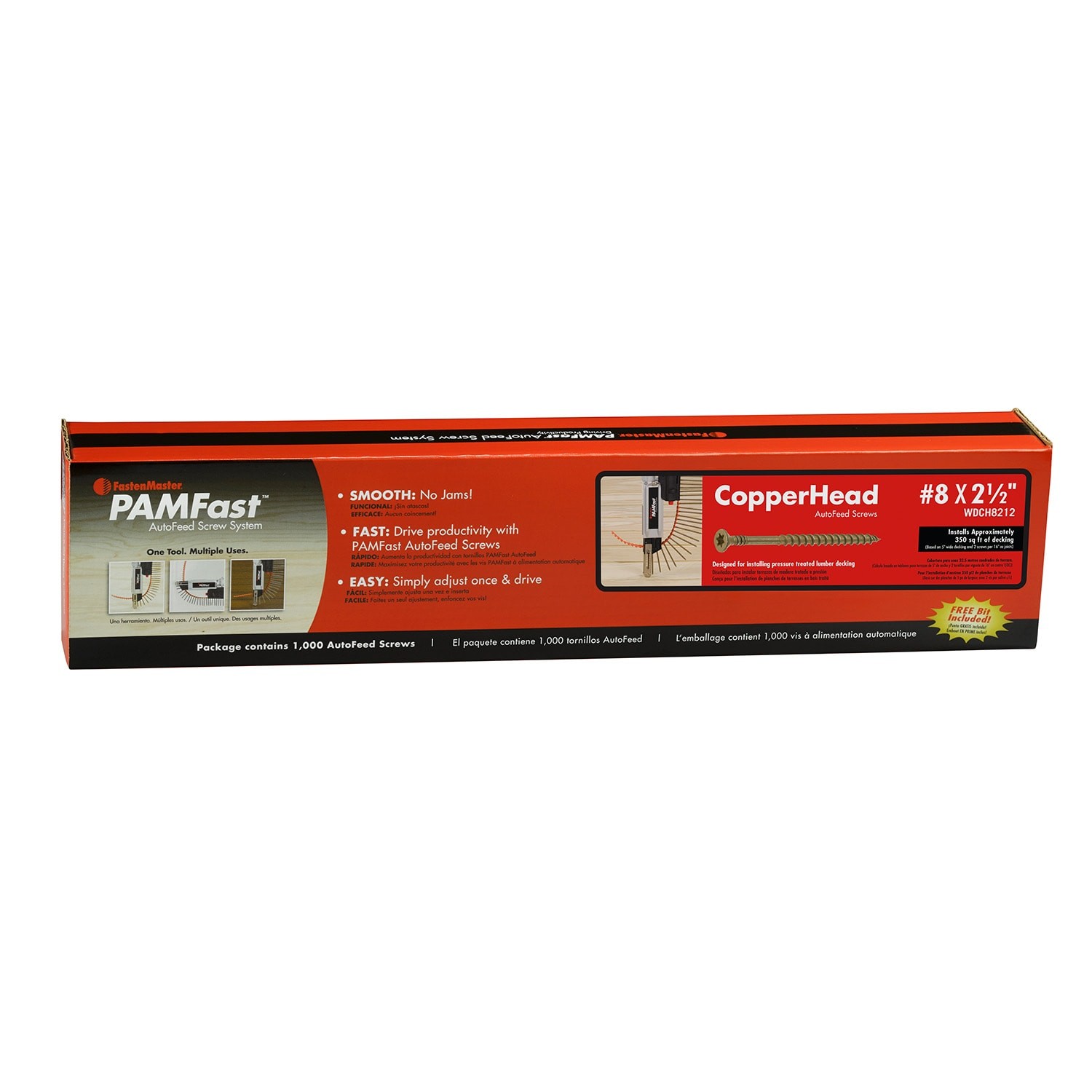 FastenMaster PamFAST #10 x 2-1/2-in Wood to wood Deck Screws 1000 -Per Box|15800