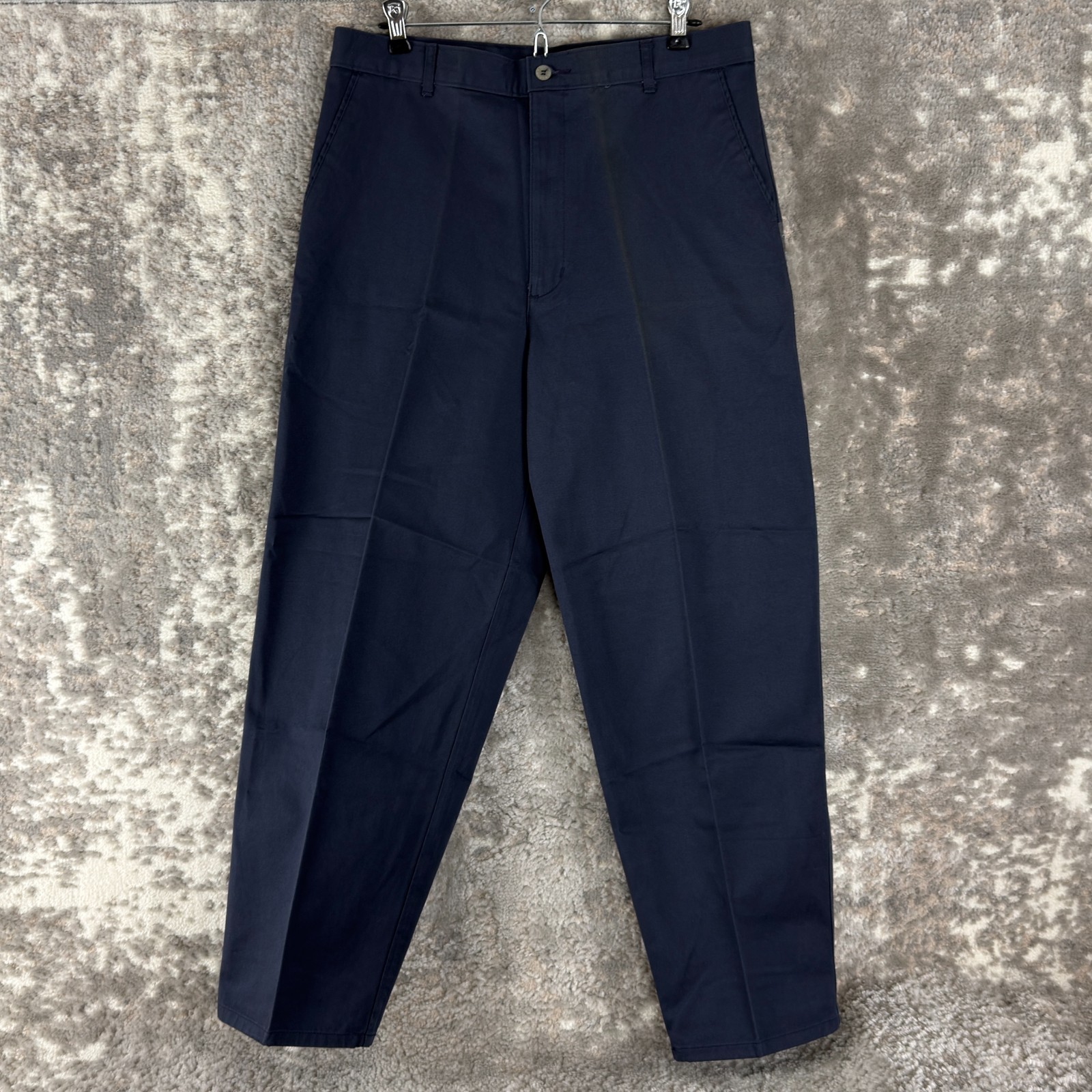 NEW Dockers Size W34 L29 Straight Leg Minimalist Pants Navy Button Zip NWT