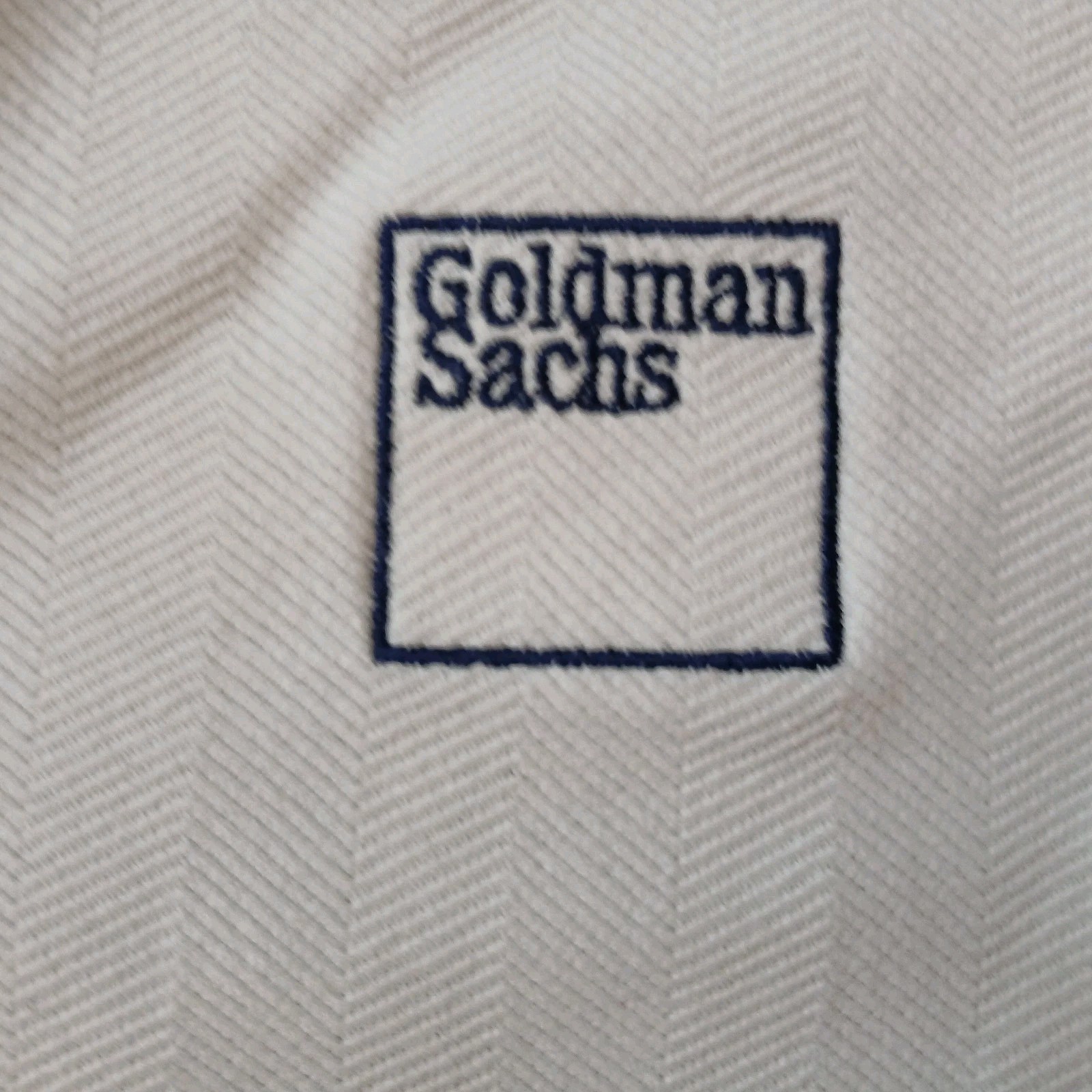 vintage diport goldman sachs mens xlarge s/sleeve pullover knit shirt