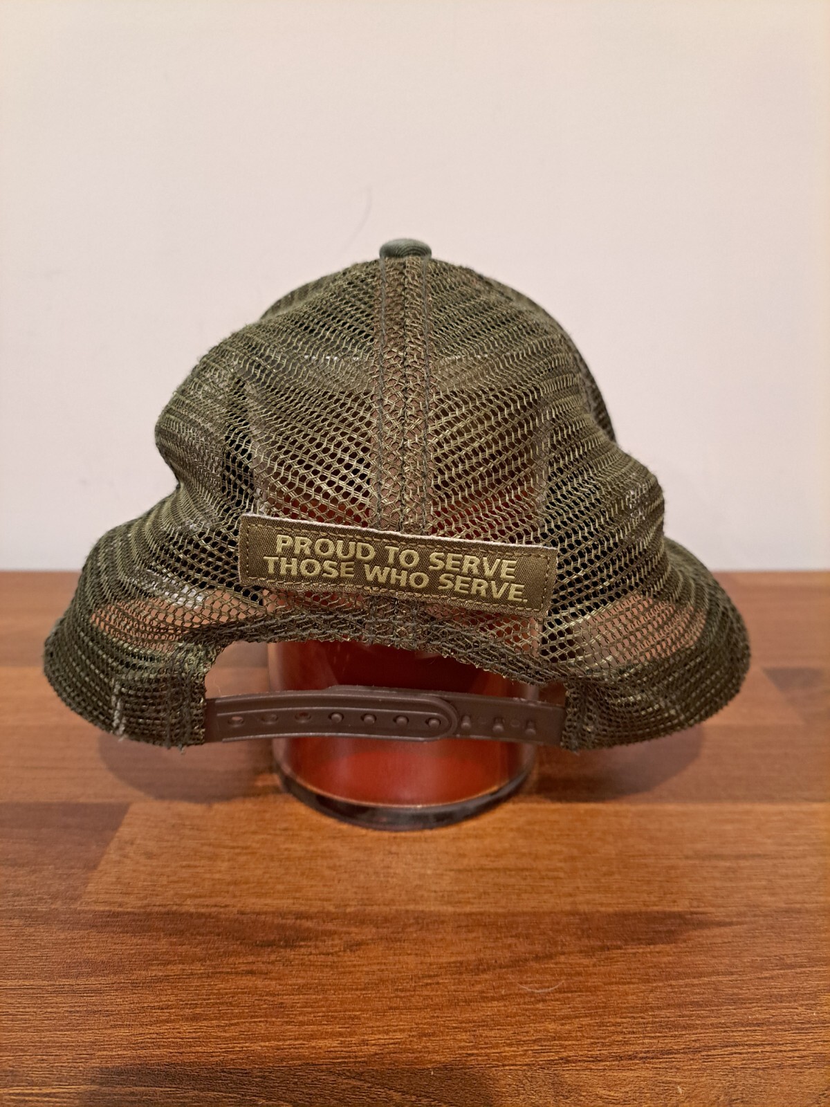 Budweiser Men’s Hat Camouflage Cap Mesh Snapback Proud To Serve Military