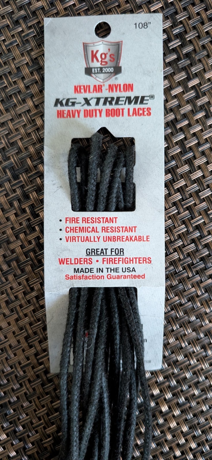 KG’s Boot Guard EXTREM made with kevlar Heavy Duty Chemical Fire Re Boot Laces