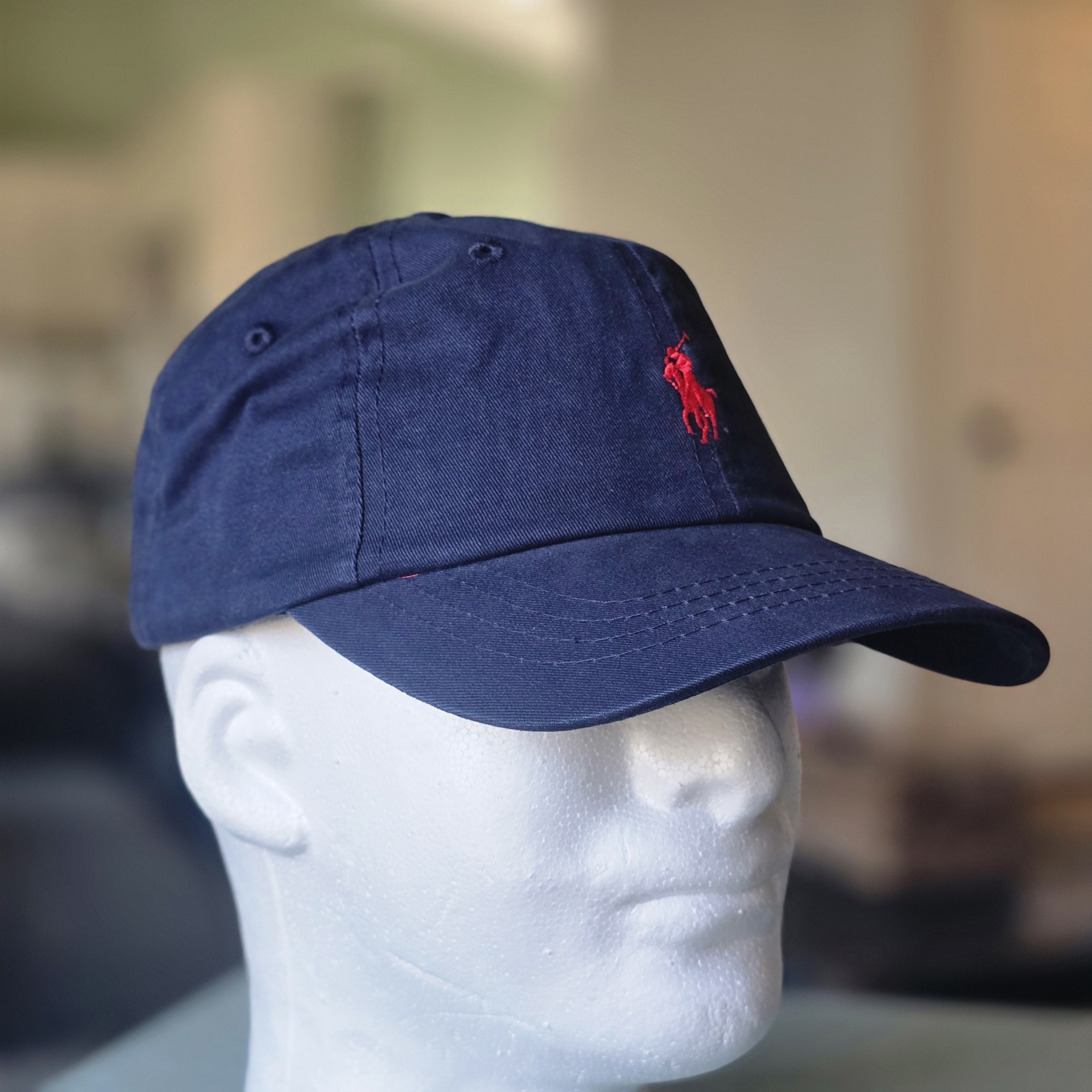 Polo Ralph Lauren Men’s One Size Cotton Chino Adjustable Ball Cap Navy Blue
