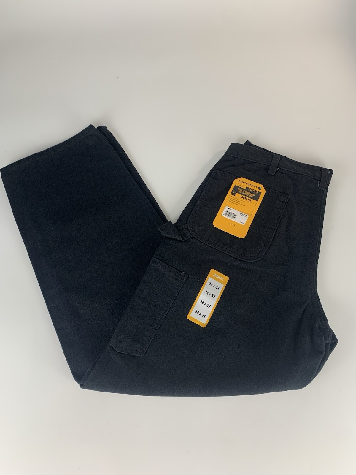 Carhartt Loose Fit Washed Duck Utility Work Pants Black NWT BN0011-M Various Siz