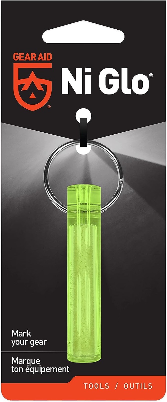 Gear Aid Ni Glo Glow-in-the-Dark Gear Marker Keychain Solar Light Source Camping