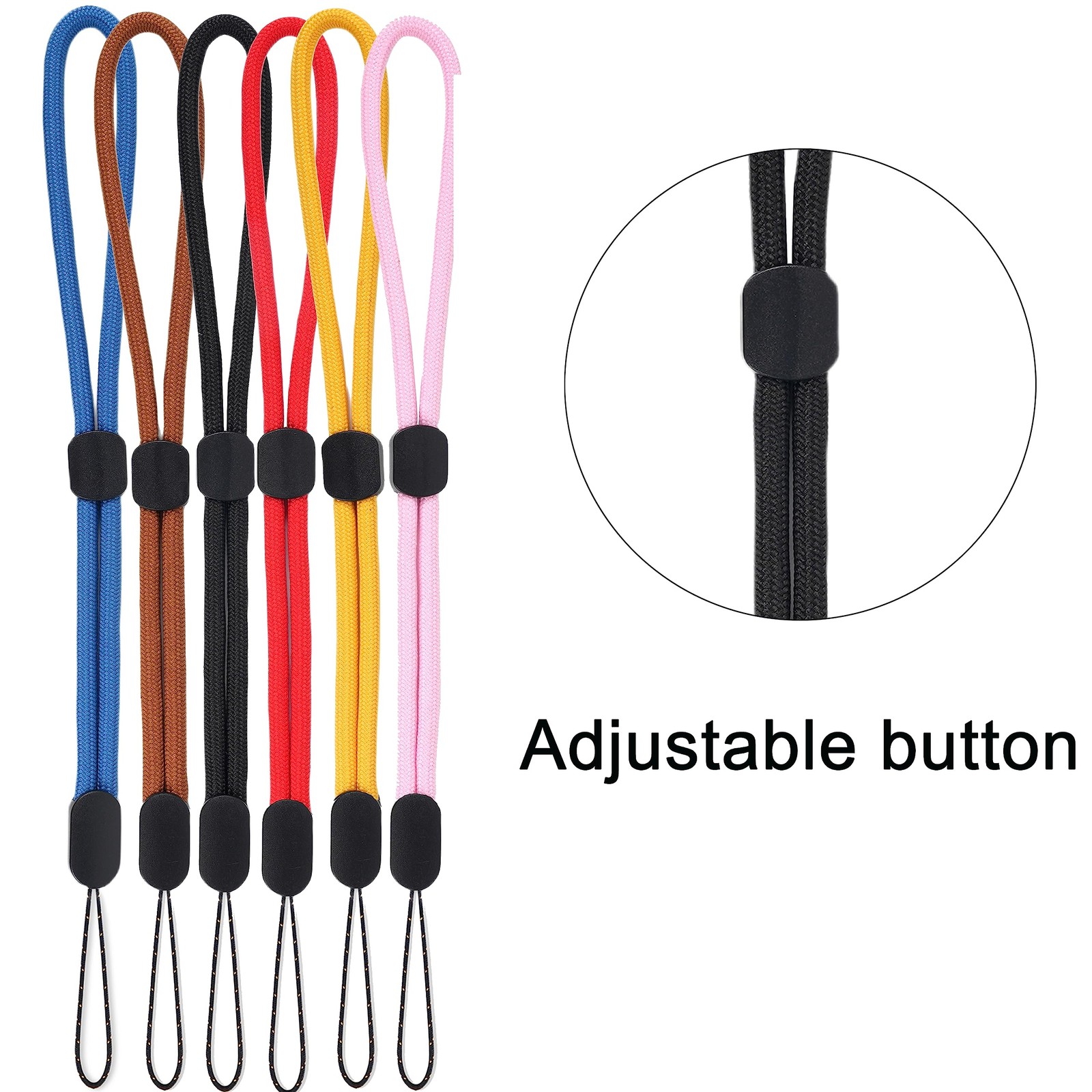 Wrist Lanyards 6 Pcs Adjustable Length Small Strap Wrist Lanyard For Keys Pho…