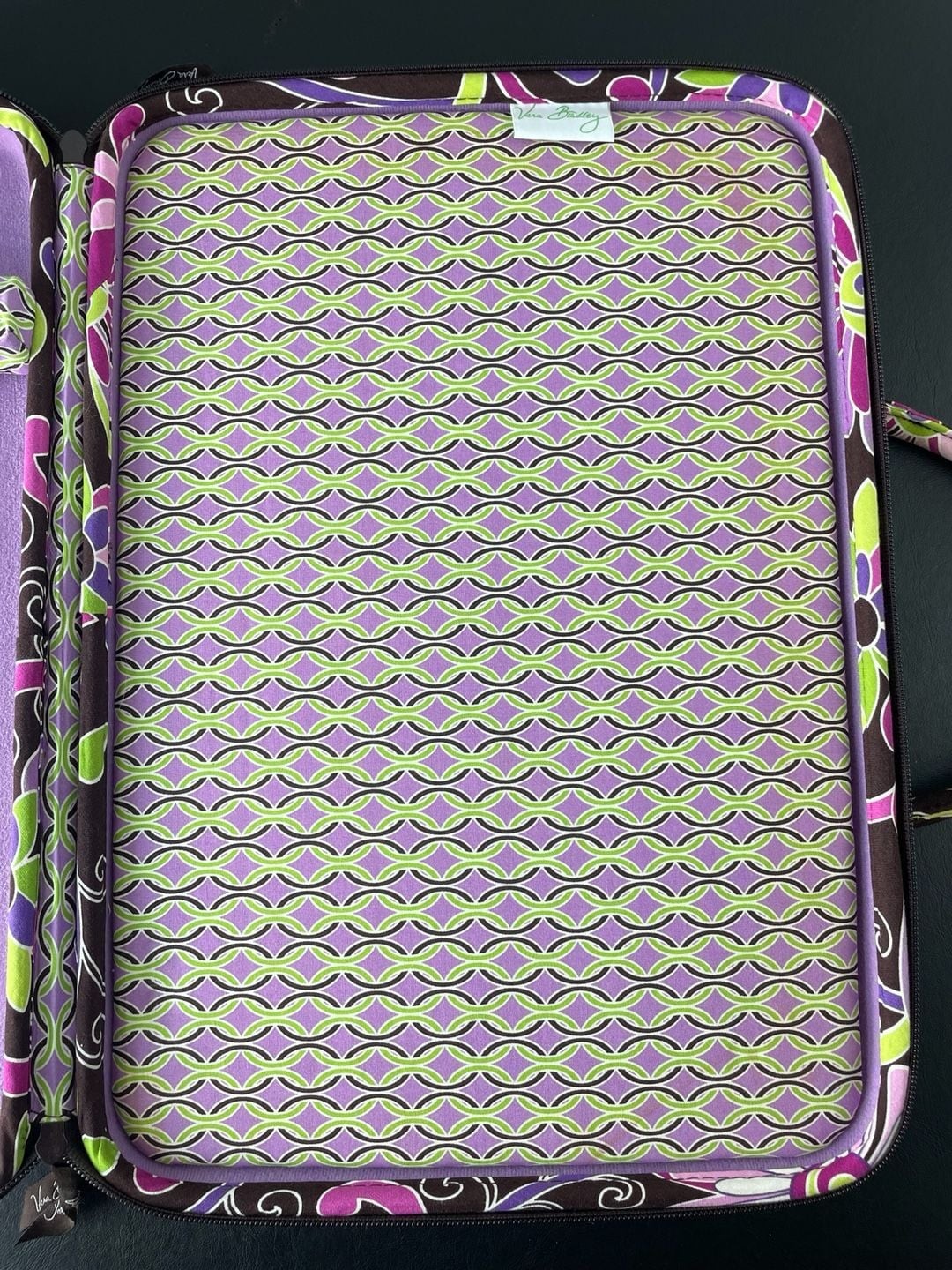 Vera Bradley Quilted Floral Laptop Computer Bag with Shoulder Strap