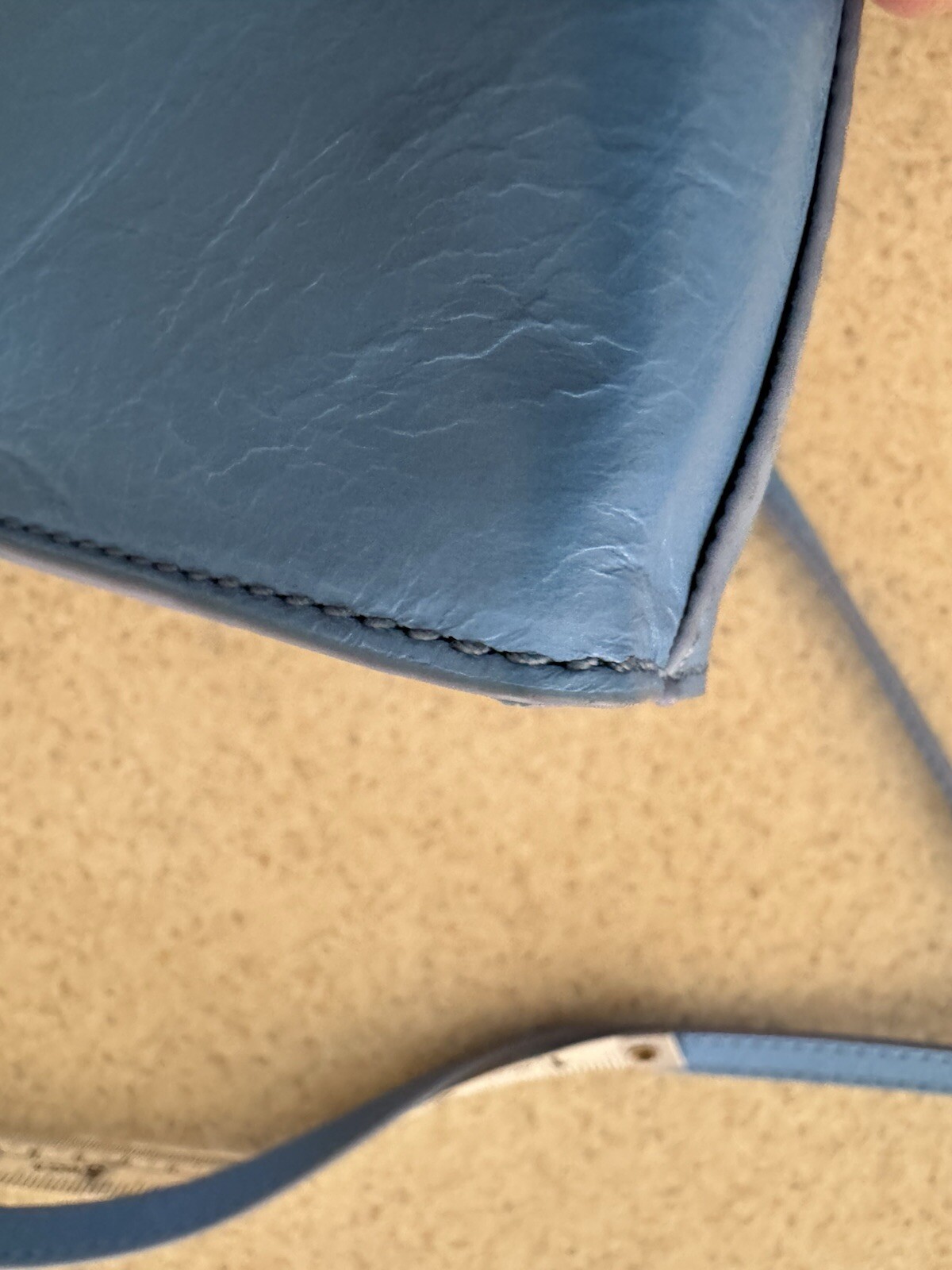 HOBO Jewel Small Leather Crossbody Bag in Tranquil Blue CLEAN