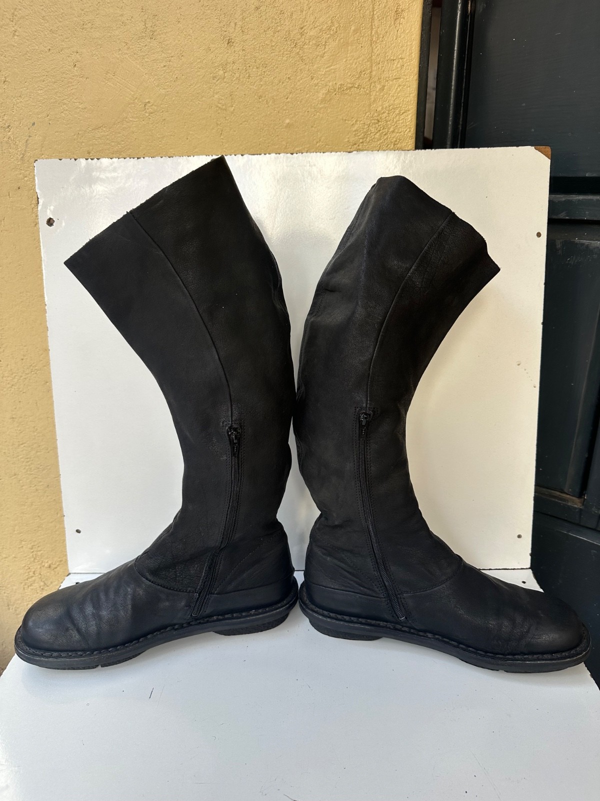 Trippen Black Leather Knee-high Women’s Boots Size 39 / USA 8