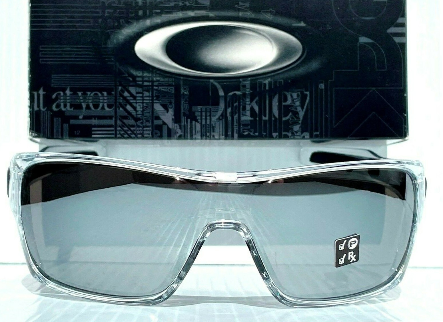 NEW* Oakley TURBINE ROTOR Clear POLARIZED Galaxy CHROME Sunglass 9307