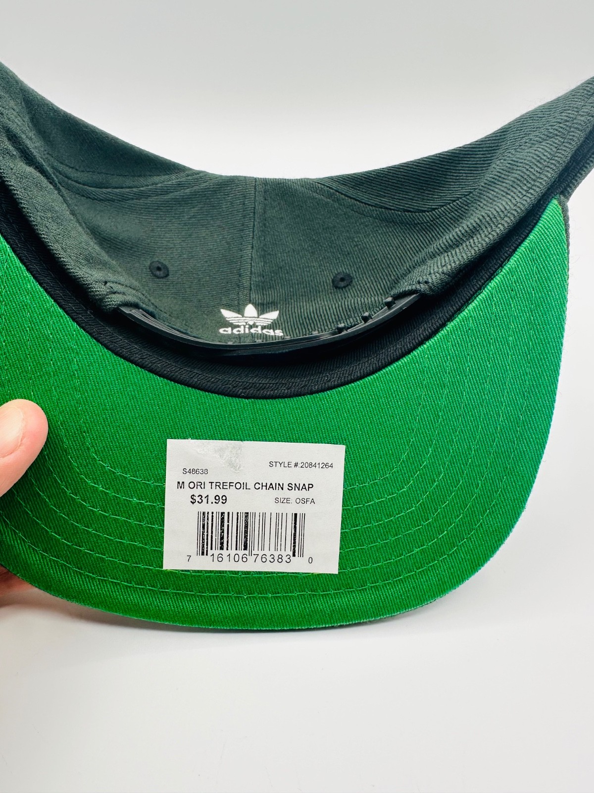 Adidas Originals Trefoil Chain Snapback Hat Black White Logo OSFA NWT