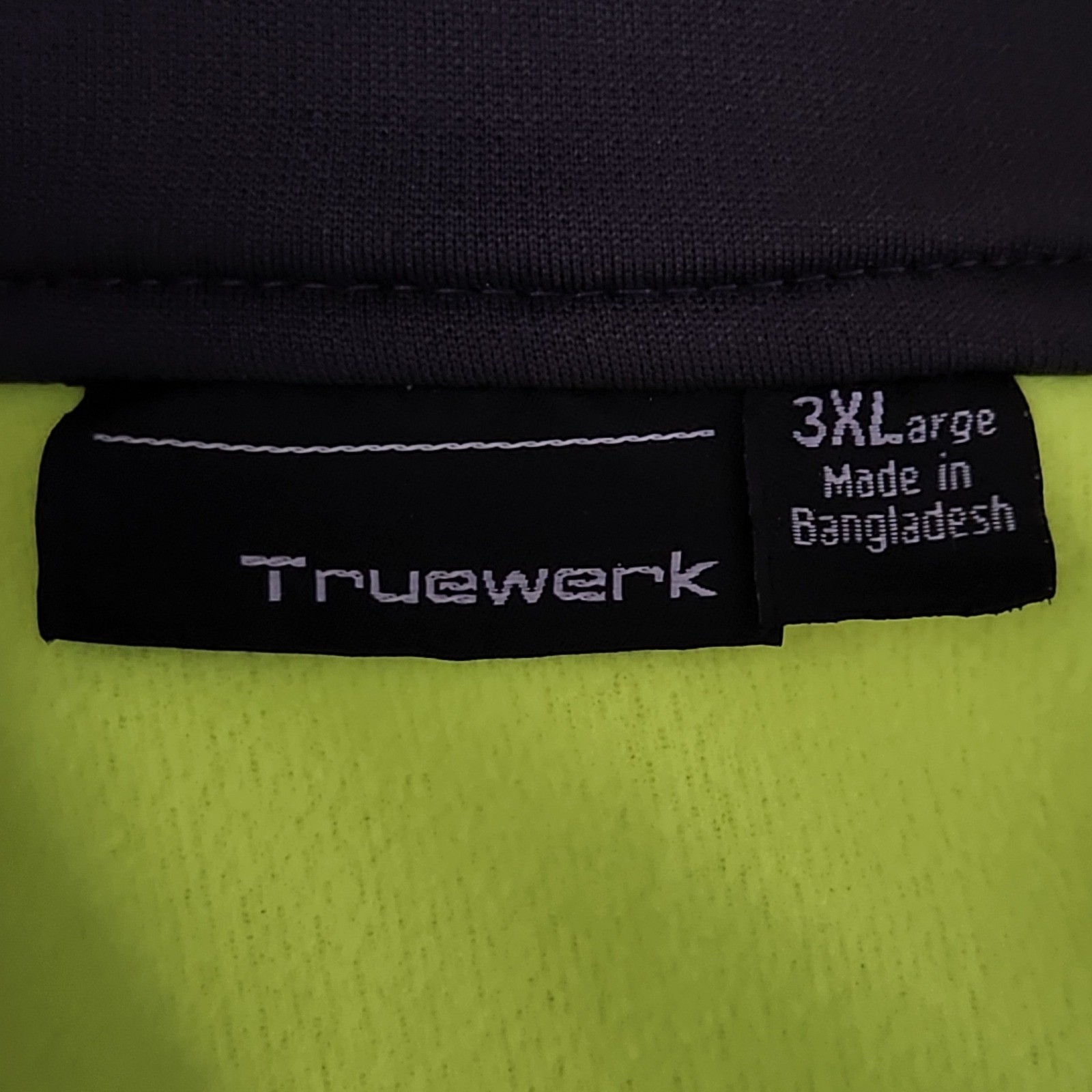Truewerk T2 Fleece Werkhoody Mens 3XL Hi-Vis Yellow Gray Reflective Full Zip NEW