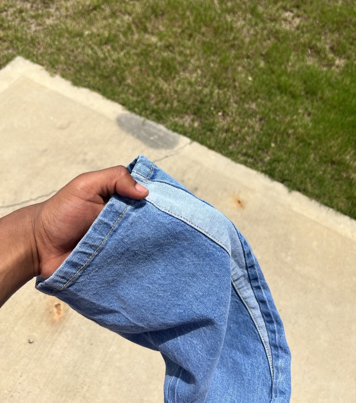 boohooMAN Men’s Blue Denim Flared Slim Fit Jeans Light Wash
