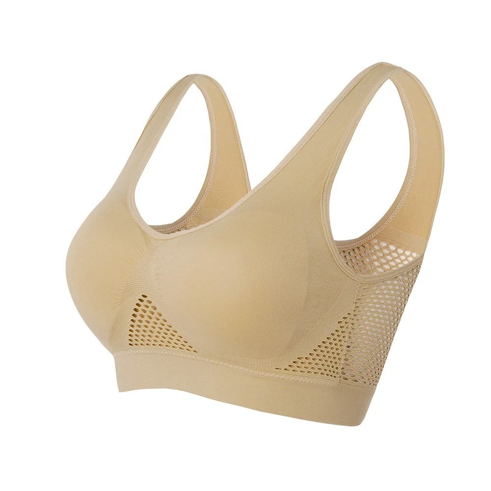 Sports Bra Seamless Yoga Everyday Wireless Push Up Comfort Top Stretch Fitness