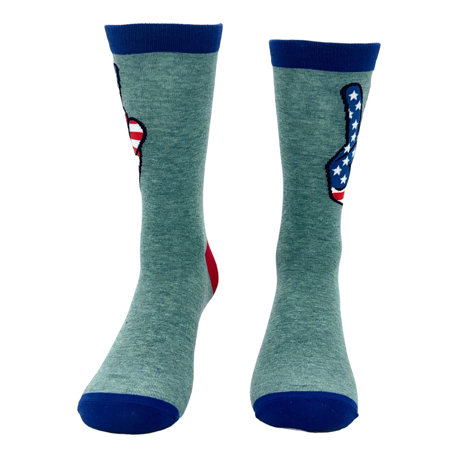 Men’s USA Peace Hands Socks Funny Awesome Fourth Of July Patriotic Flag Lovers