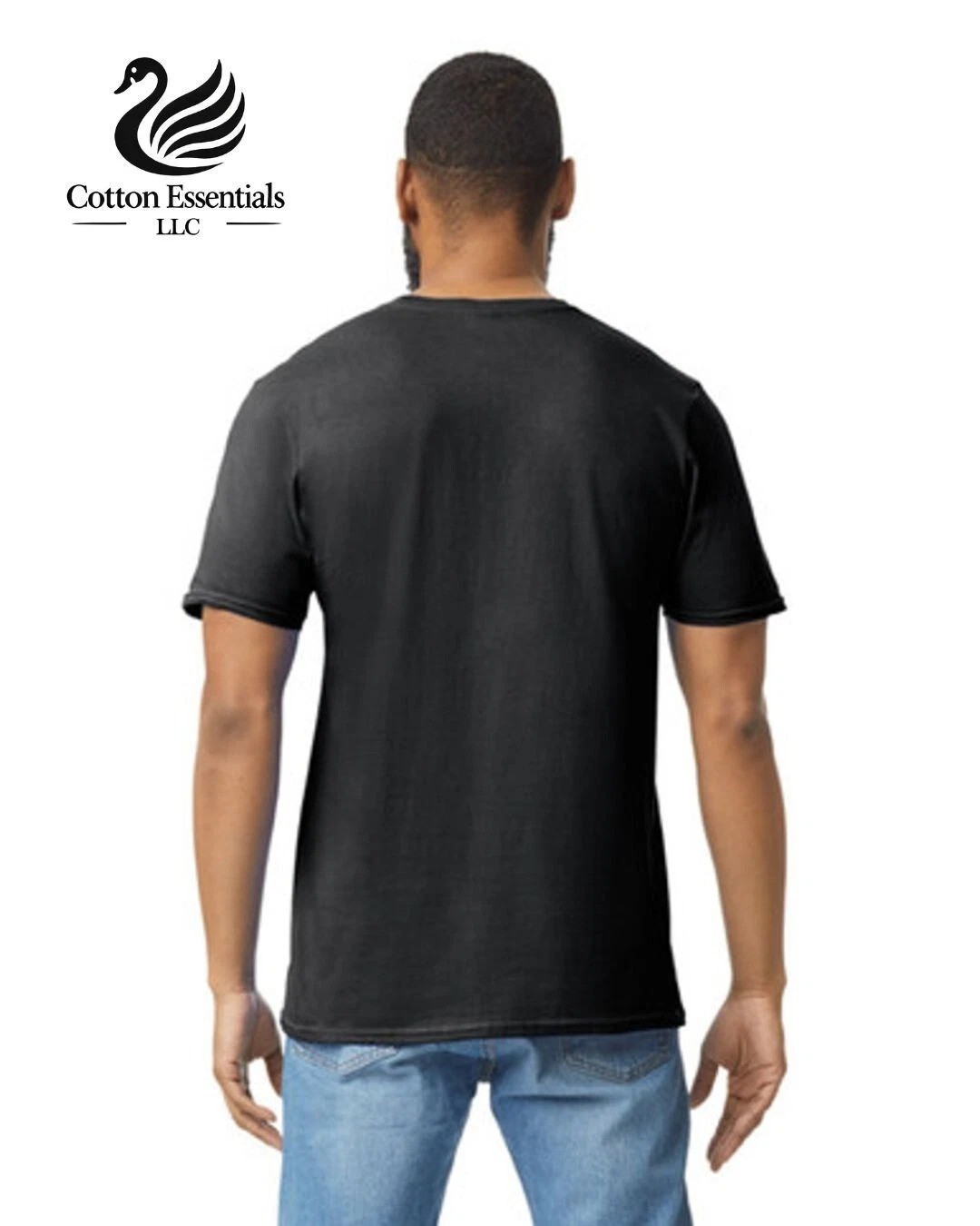 Gildan (6-pack) Black Solid Heavy Cotton Short Sleeve Blank T-Shirt S-2XL