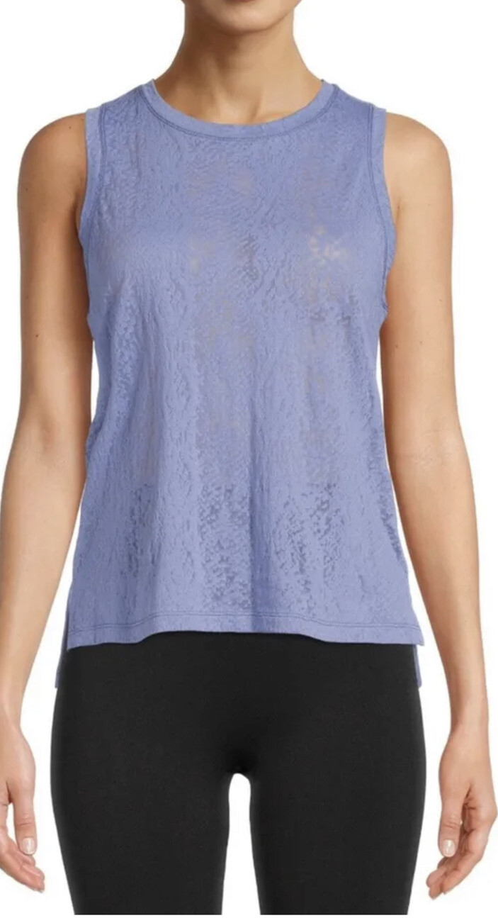 Avia Women’s Blue Peri Burn out Tank Top Size Small