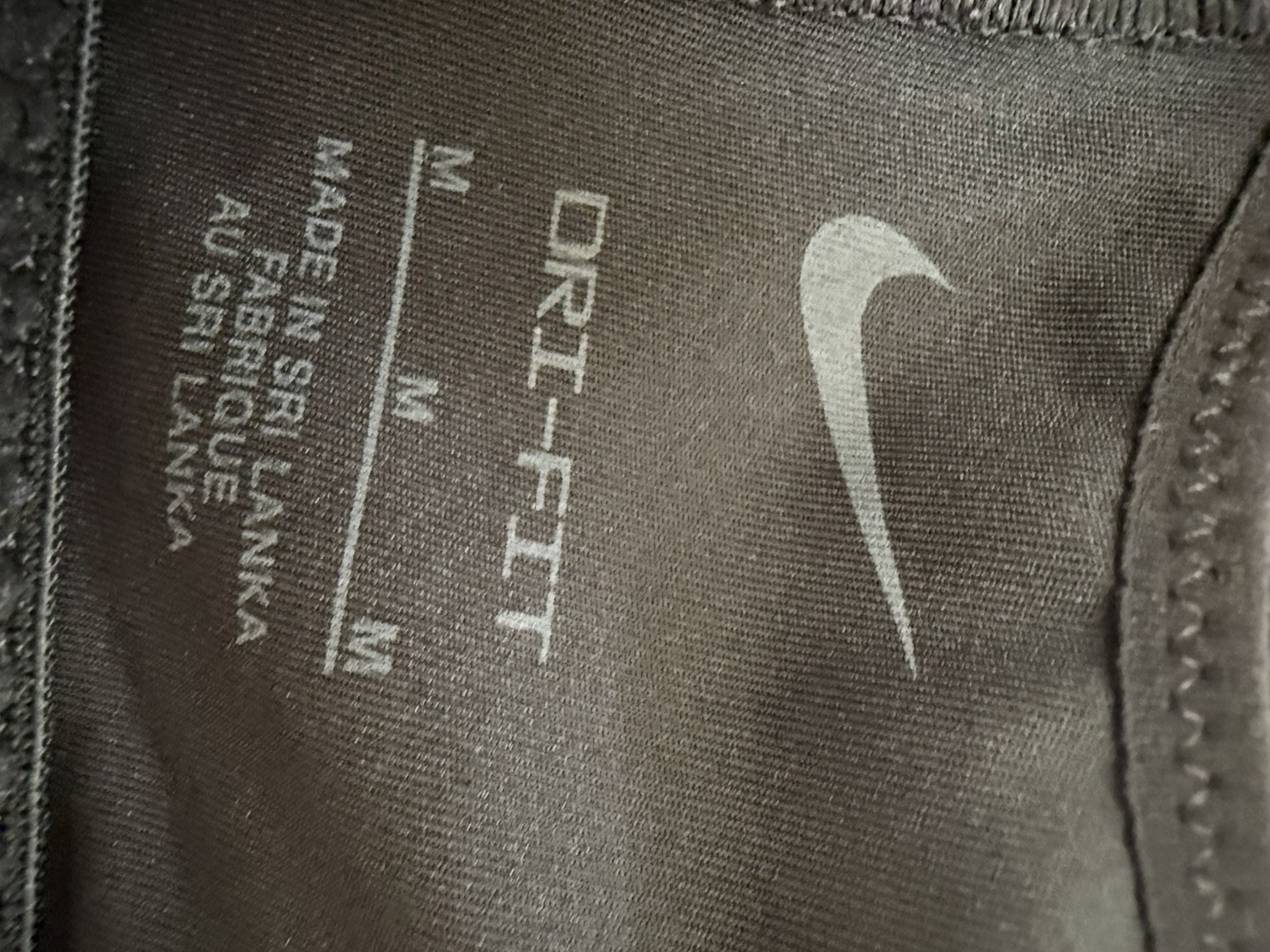 Nike Dri-FIT Sports Bra Medium Black Excellent Front Zip High Support (1794)