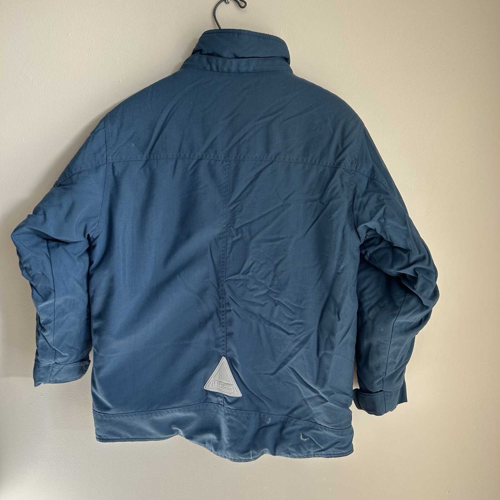 L.L. Bean Coat Boys M 10-12 Blue Winter Insulated Pockets No Hood Warm OHL18