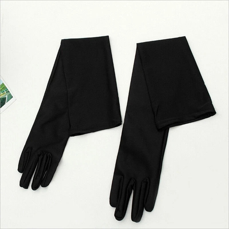 Stretchy Long Opera Gloves Party Satin Gloves Adult Size Elbow Length Wedding US