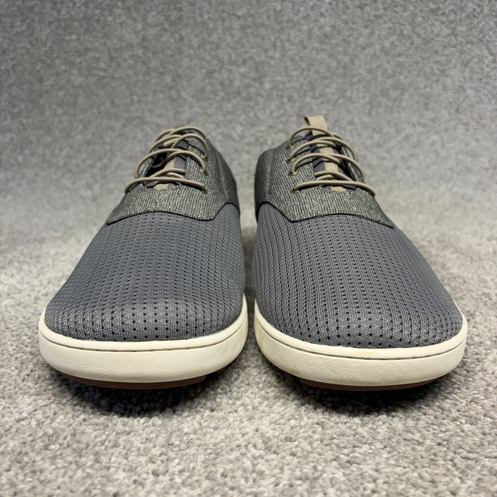 Olukai Nohea Moku Men’s Size 12 Grey White Casual Shoes Slip On Comfort Outdoors