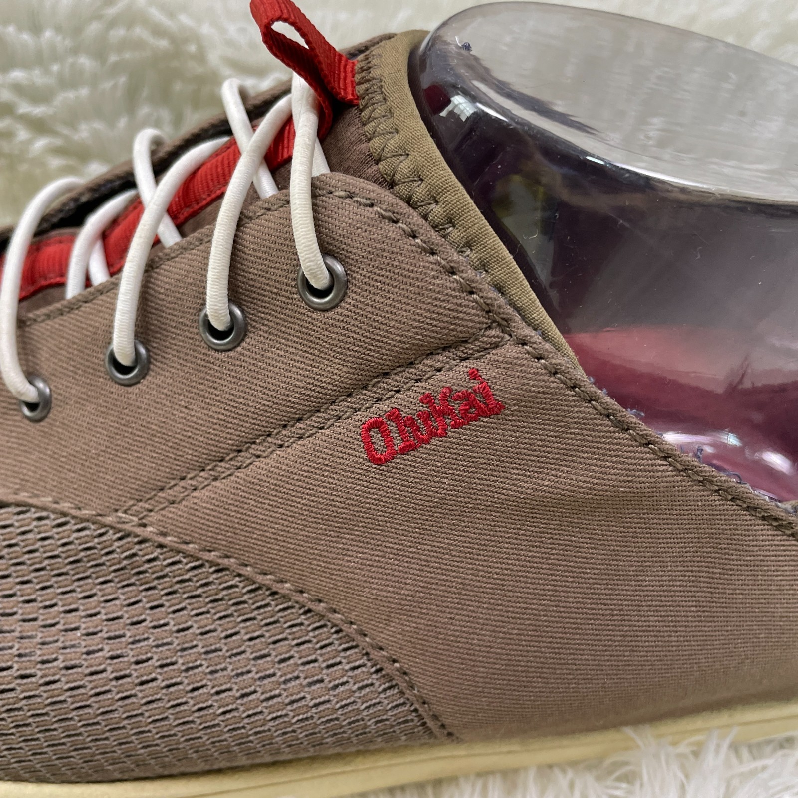 OluKai Nohea Moku Shoes Mens Sz 11.5 Brown Mesh Boat Casual Sneakers 10283-RK13