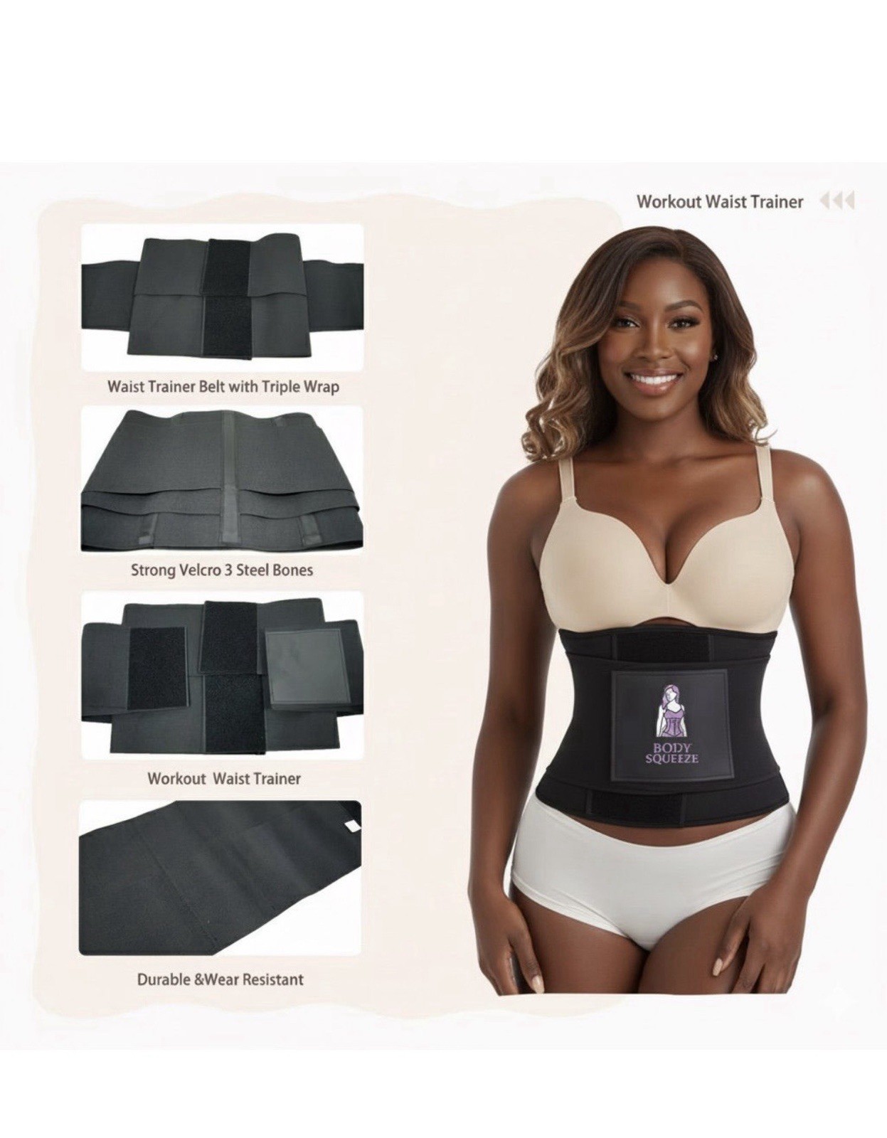 women waist trainer Tummy Control Belt body Shaper Slimming Corset (S-XL)