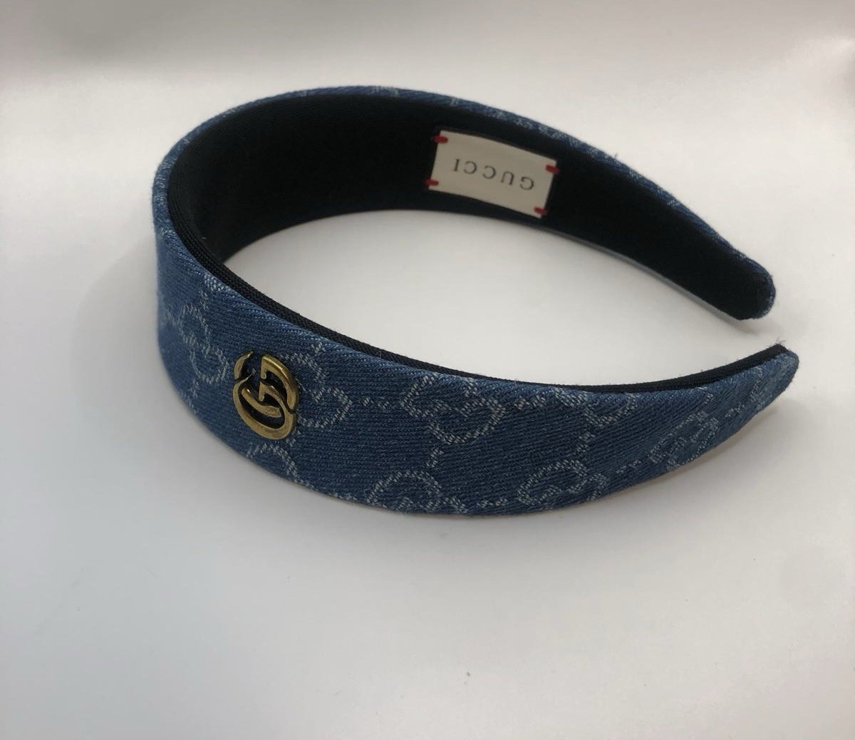 Gucci Monogram Blue Denim Headband
