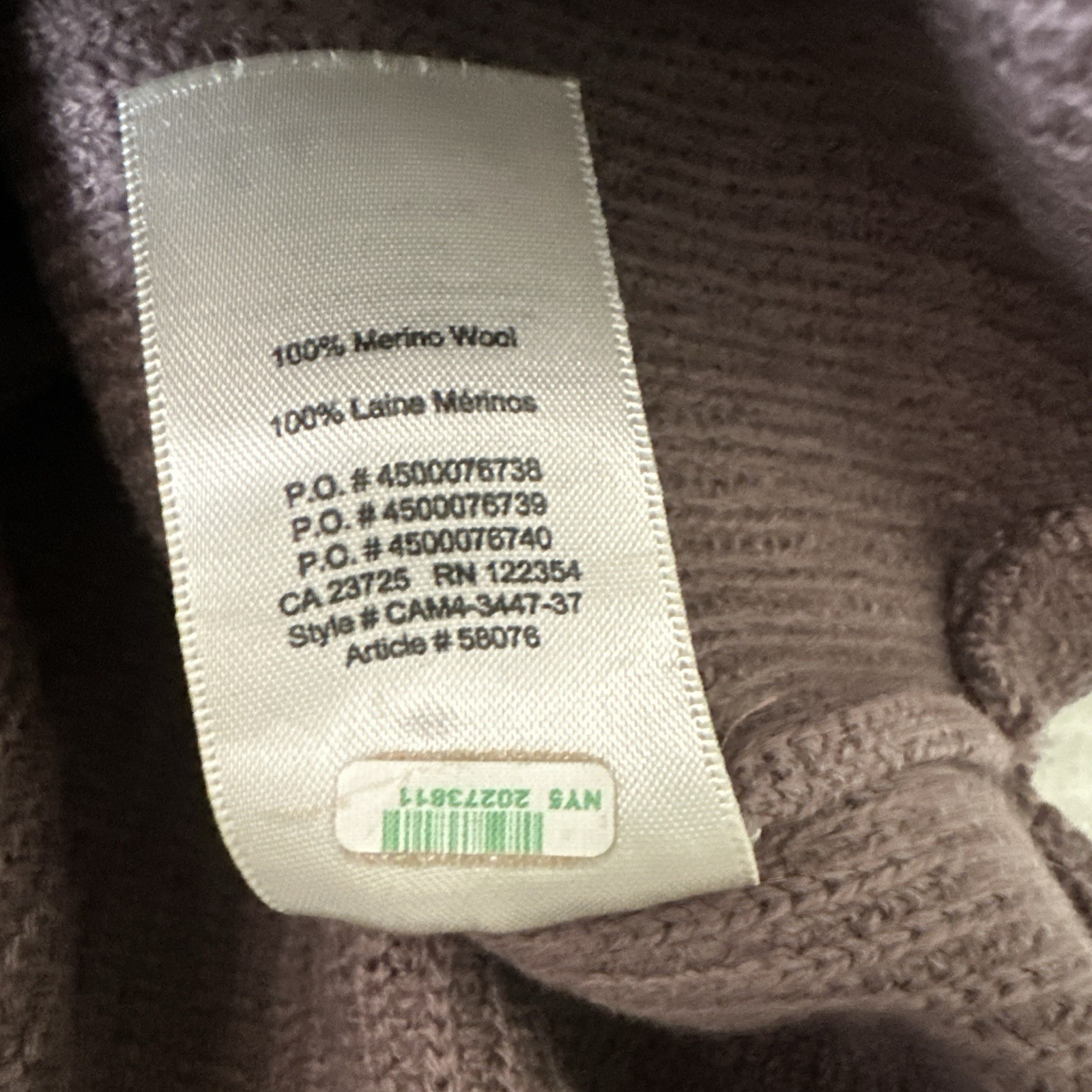 Aritzia Wilfred Sweater Vest Womens XXS Mauve Palmier Mock Neck Sleeveless Wool