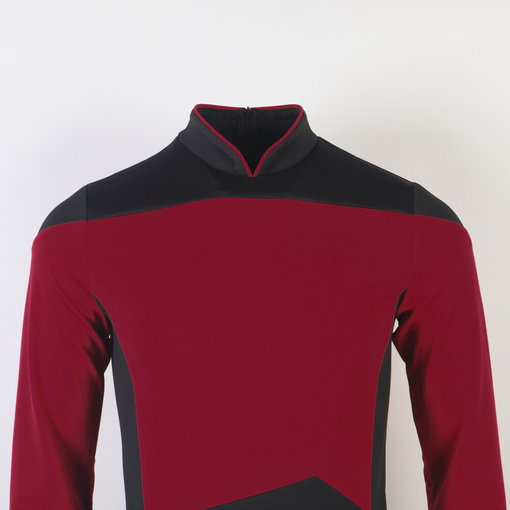 For The Next Generation Picard Red Uniforms TNG Riker Data Gold Blue Top Costume