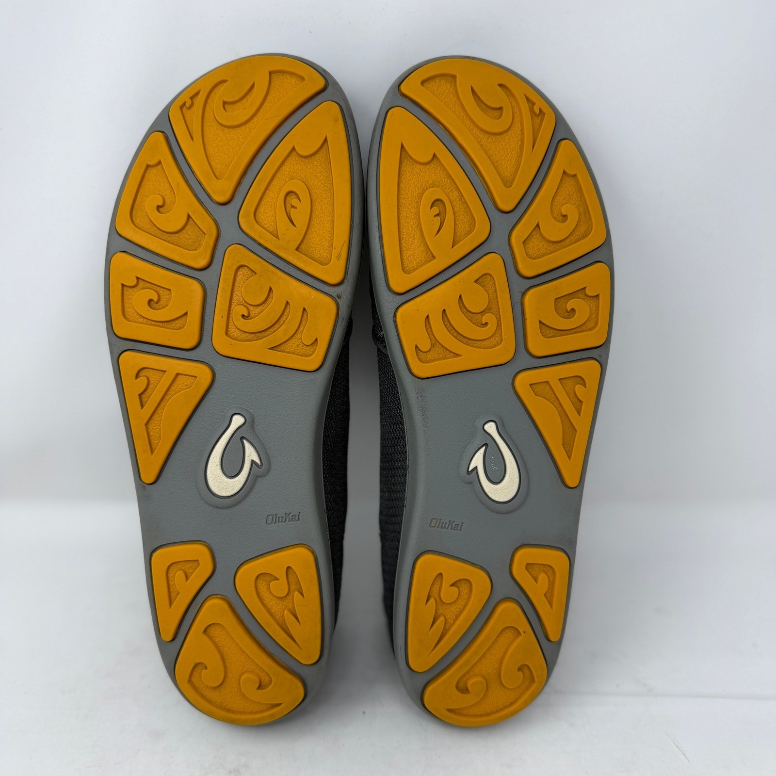 OluKai Nohea Mesh Mens Slip On Shoes Charcoal Grey Orange Loafers