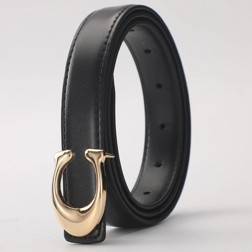 New Soft C-type Smooth Buckle Belt Business Versatile Casual Belt Fashion Women’
