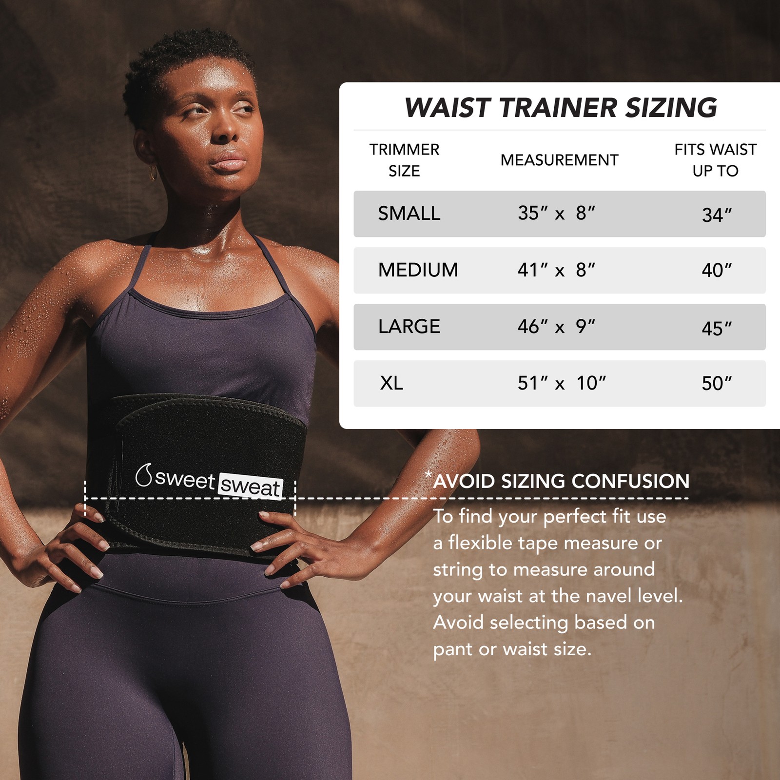 Sweet Sweat Yulex Eco Waist Trainer – Black – Large