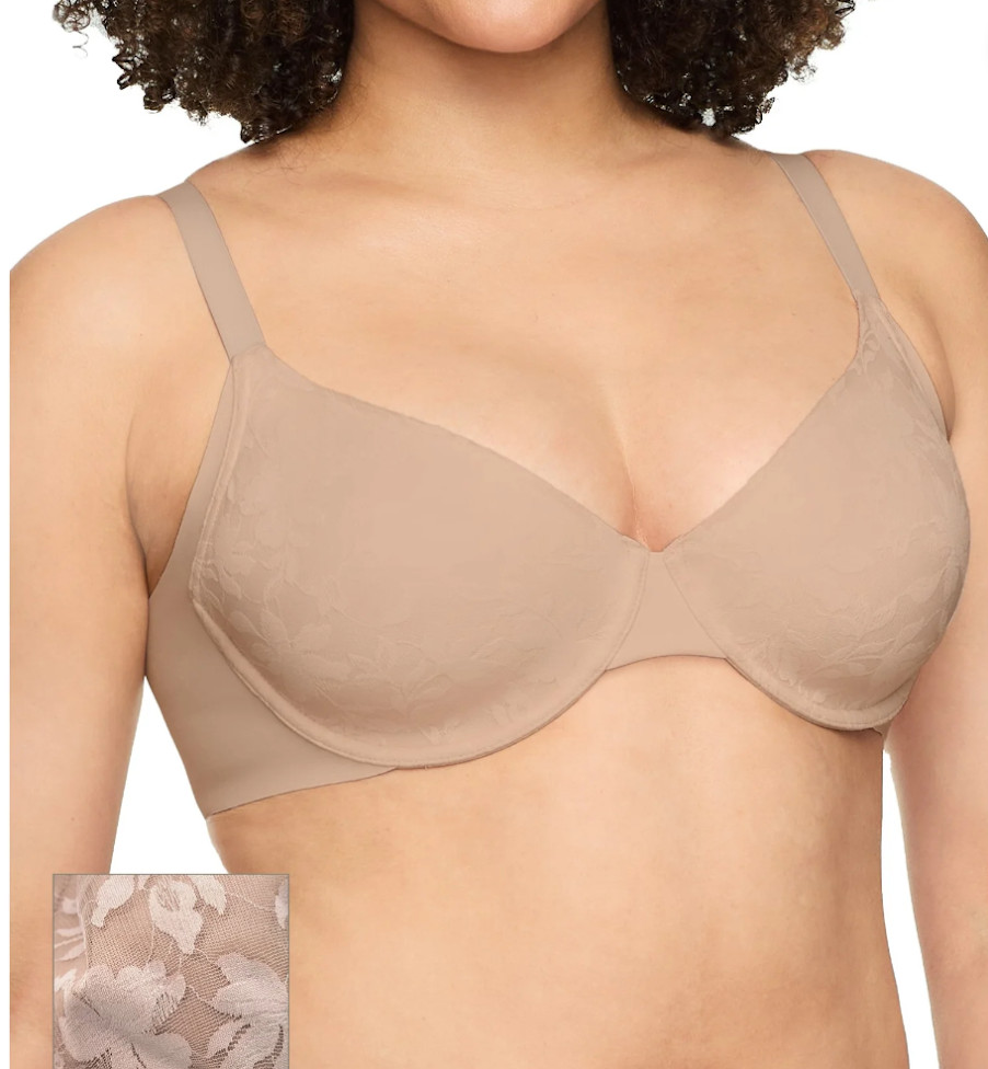 NWT Warners Blissful Benefits Underarm Smoothing T-Shirt Bra Beige Or White