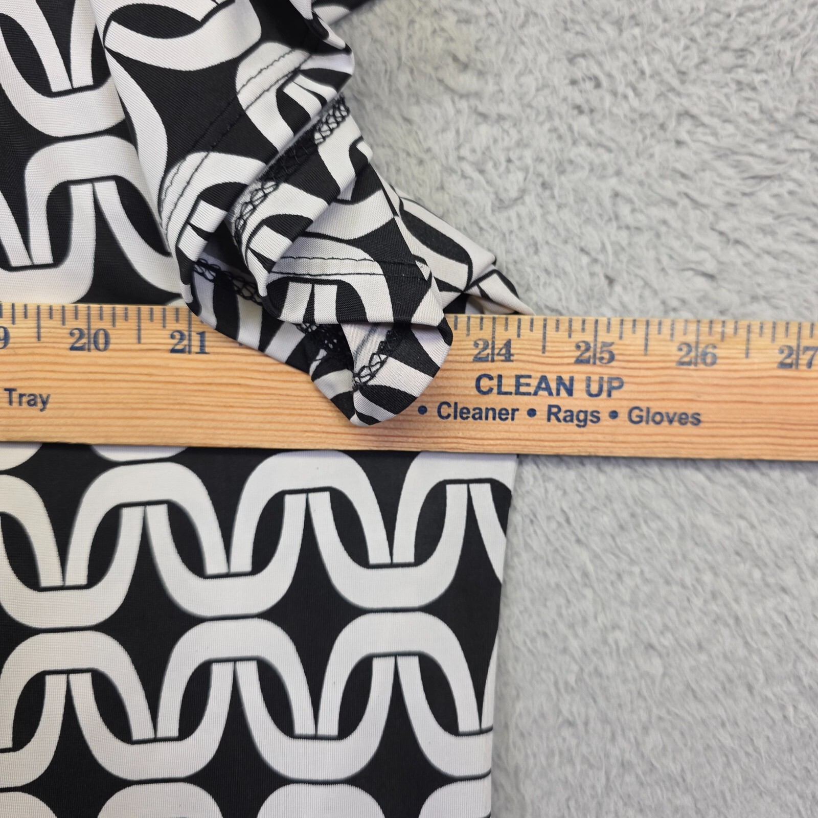 American City Wear Top Womens Plus Size 2X Black Geometric Boho Career Shirt