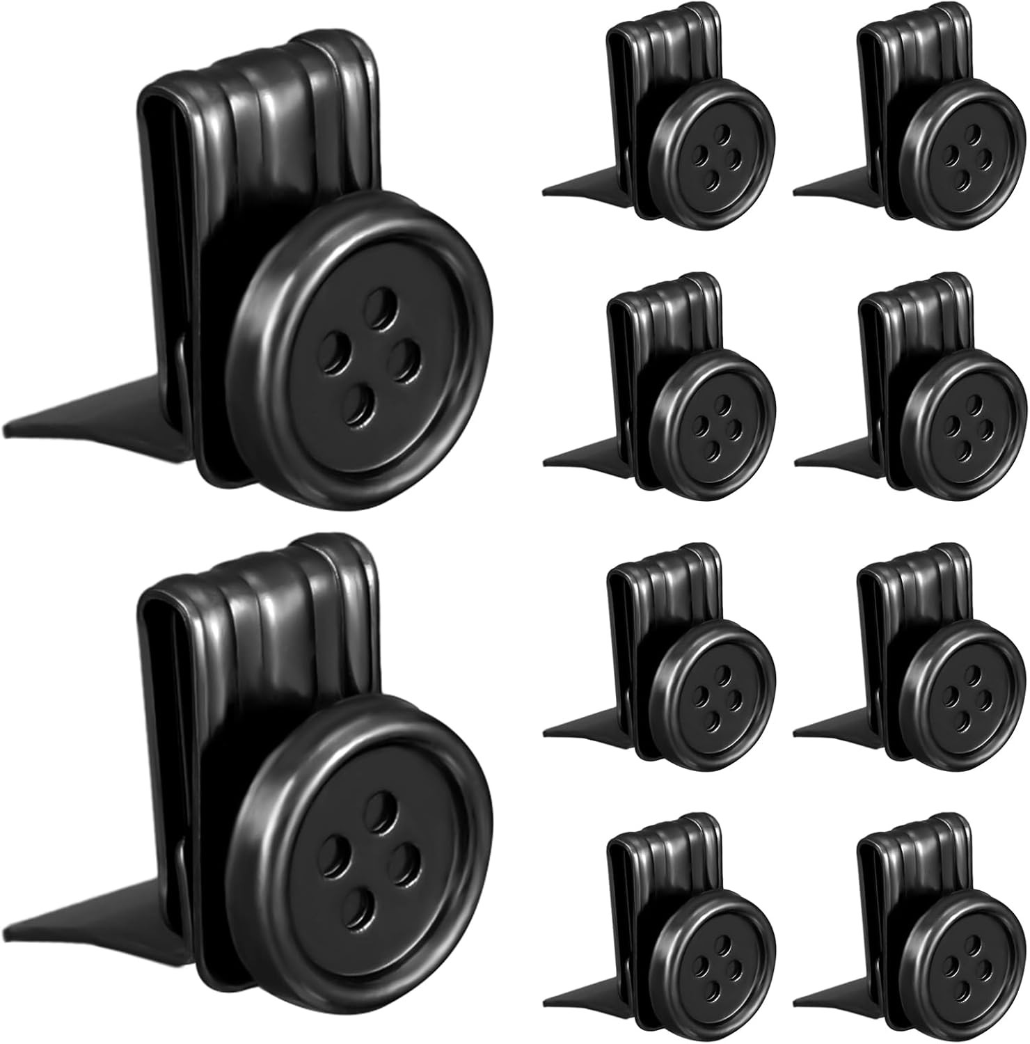 10 Pcs Metal Suspenders Buttons Movable No Sew Button End Brace Clips for Jeans