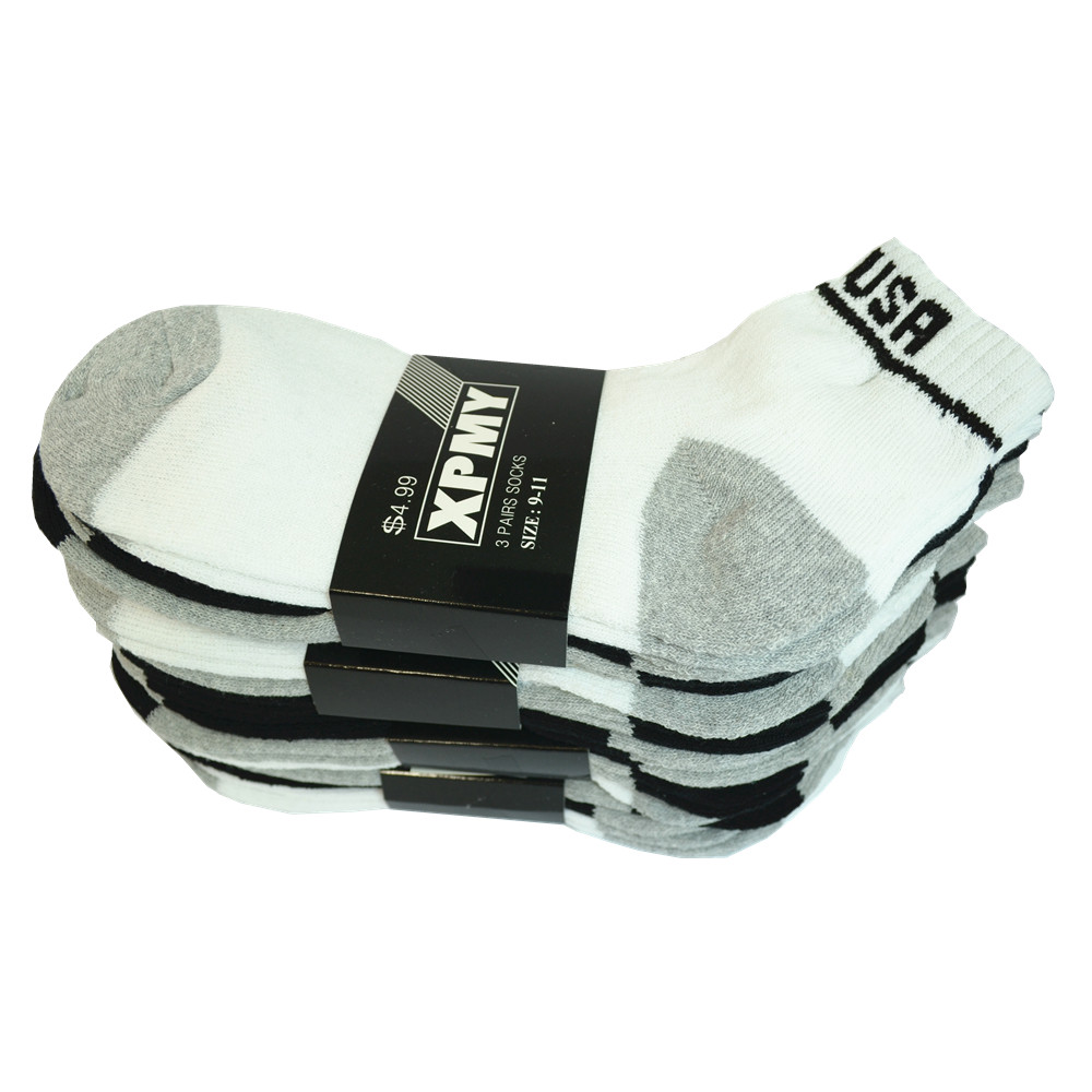USA 3-12 Pairs Mens Ankle Quarter Crew Sports Socks Cotton Low Cut Size 9-13