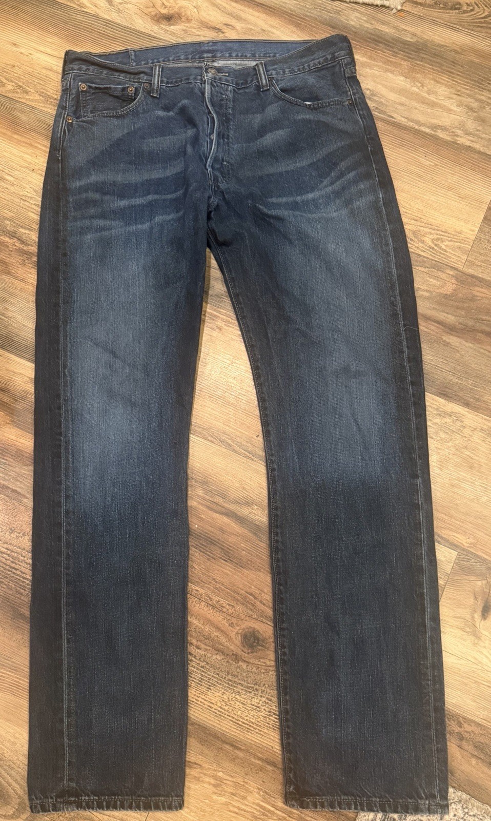 Levi’s Men’s 501 36×34 Original Straight Fit Jeans – Dark Wash