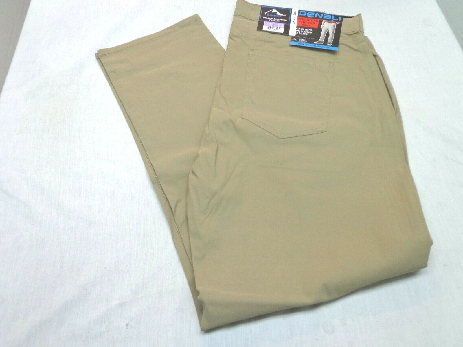 DENALI Delta Khaki Technical Stretch Pants NWT 38/30 MSRP $54