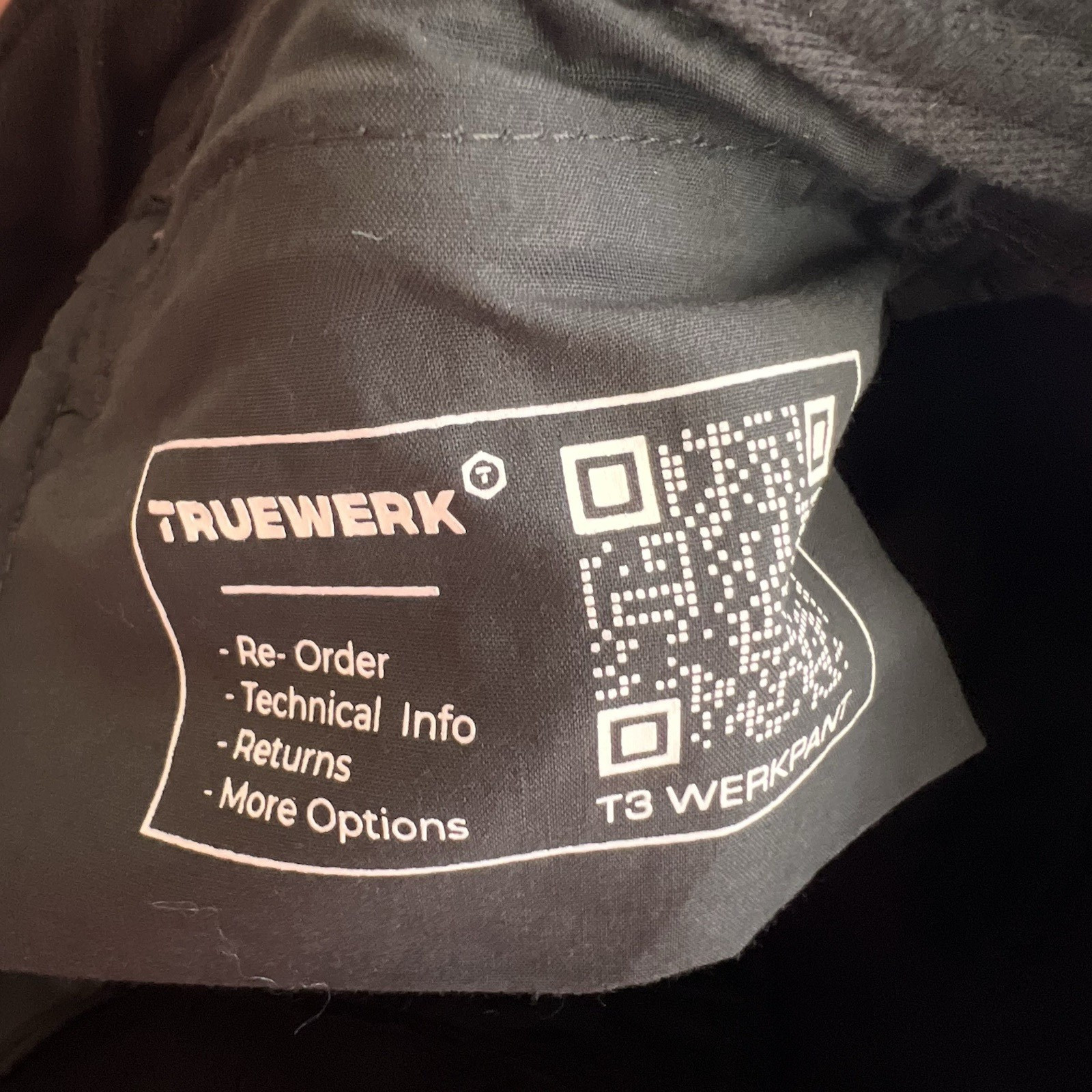 Truewerk Pants Mens 32 Black T3 Werkpant Fleece Lined Cargo Utility Work 32×32