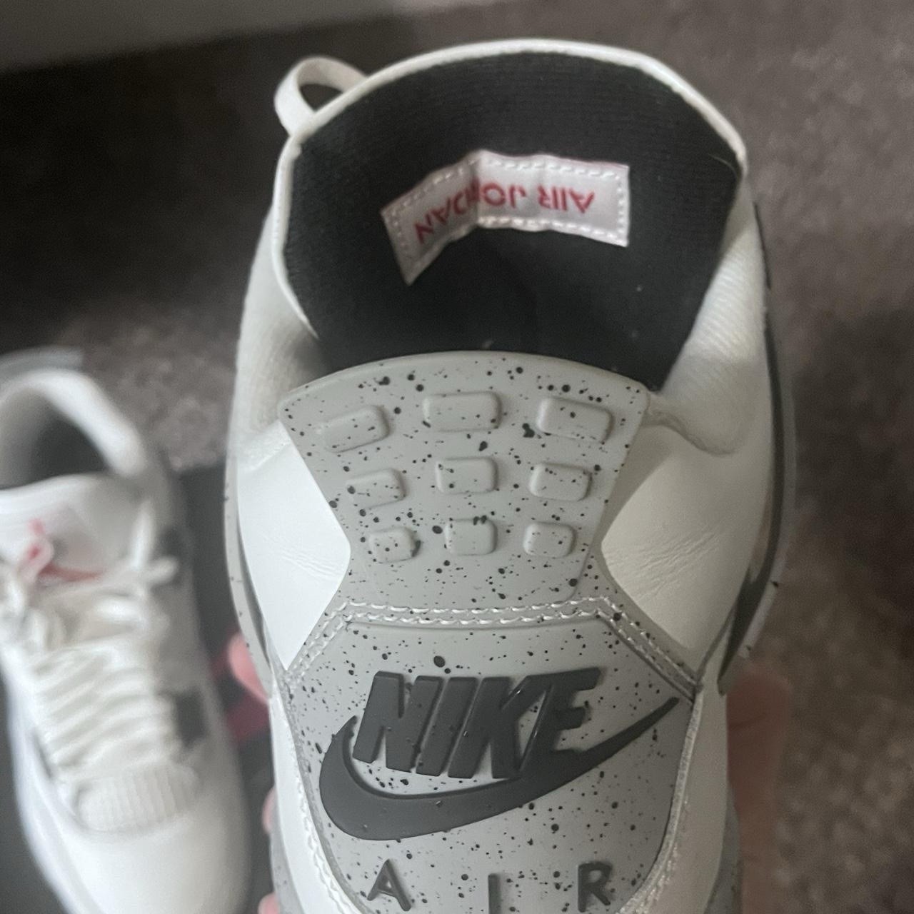 Jordan Air Jordan 4 Mid Top Lace Up Sneaker Jumpman White Gray Black Red