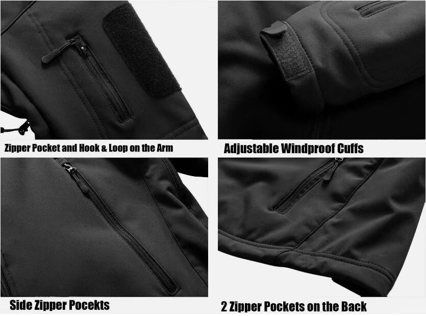 Mens Tactical Jacket Military Waterproof Coat Soft Shell Work Windbreaker Jacket