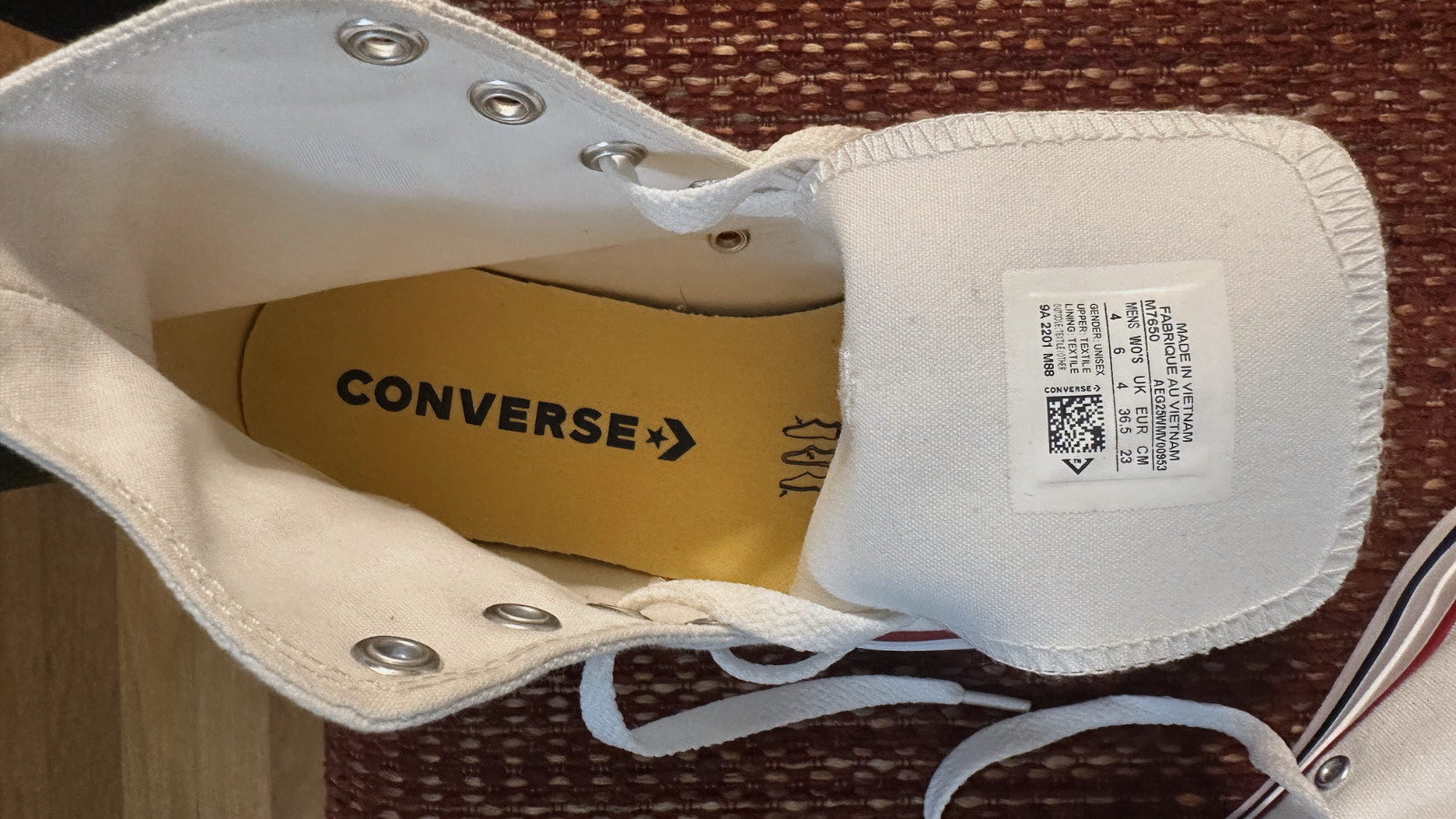 Converse All Star High Top White Size Men’s 4/Women’s 6- New. Never Used