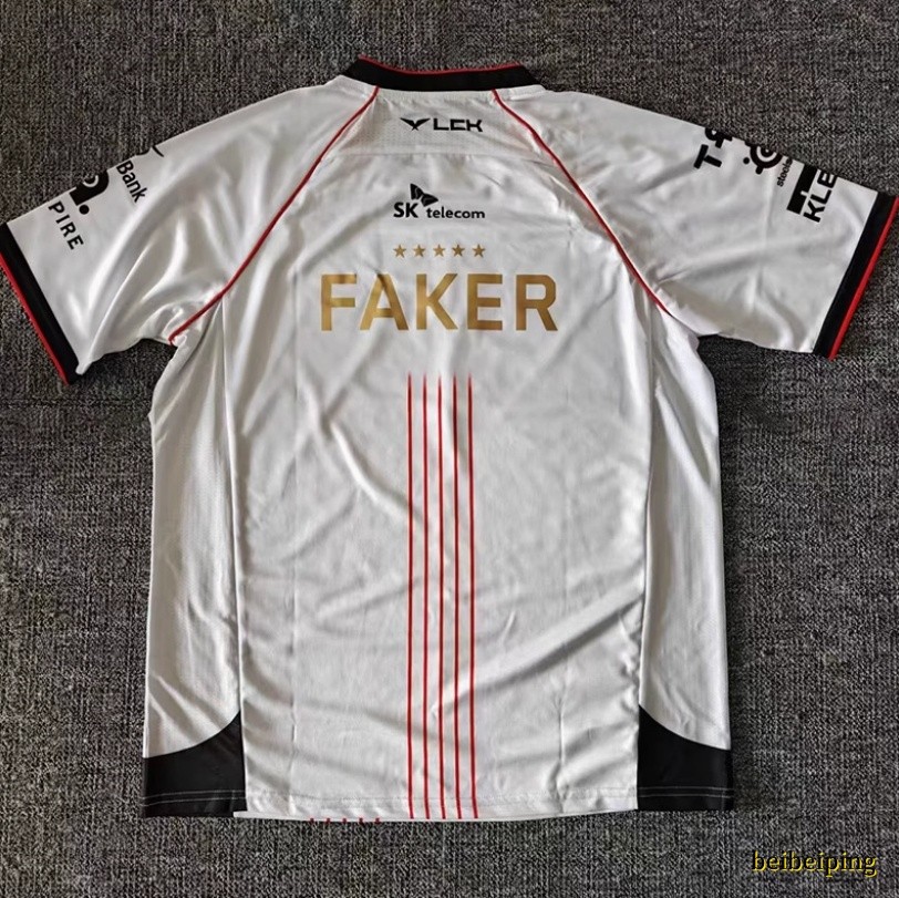 2025 New LCK Team T1 Uniform Jersey S15 TShirt Faker Zofgk LOL TEE White T-shirt