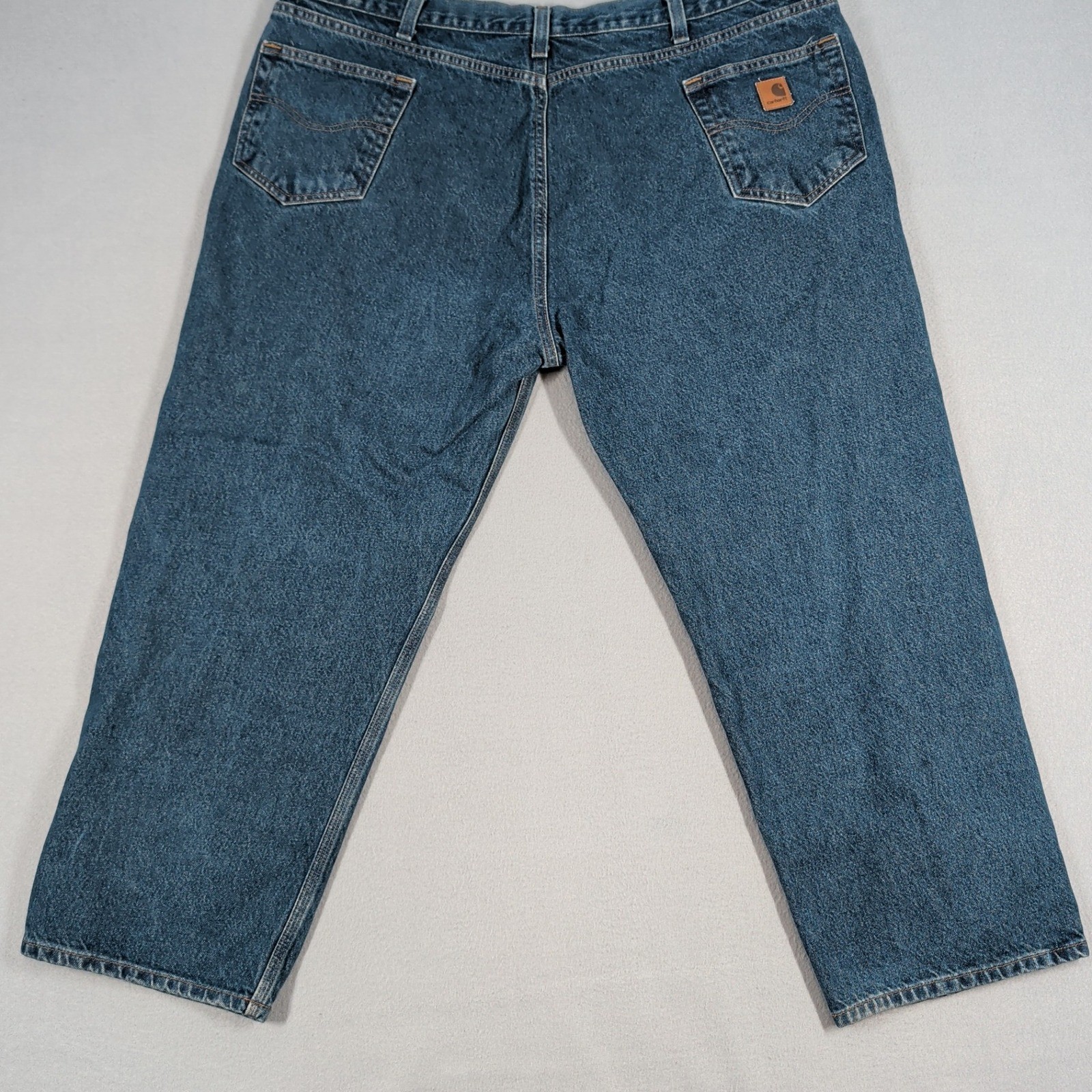 Carhartt Jeans Mens 48×28 Blue B460 DVB Relaxed Fit Workwear Denim Pants