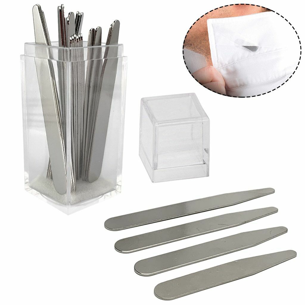 Magnetic 10/20/36/40 Metal Collar Stays Stiffeners+10 Magnet Insert In Box Shirt