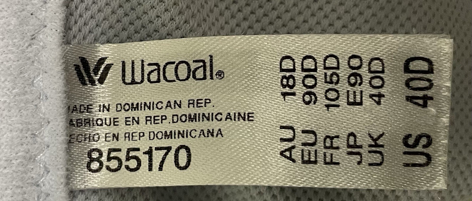 Wacoal 855170 Simone Underwire Sports Bra Women Sz 40D Pale Blue